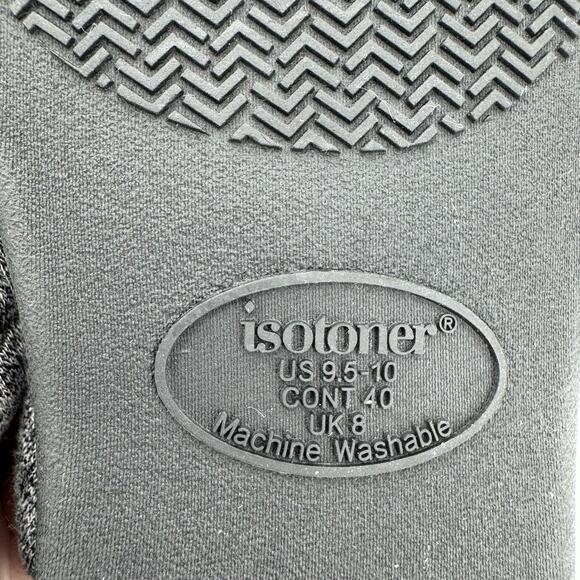 Isotoner Andrea Space Knit Women’s Clog Slippers Black/White Size 9.5 - Picture 5 of 9